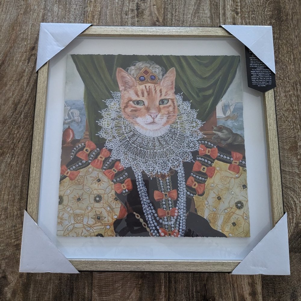 Framed cat art